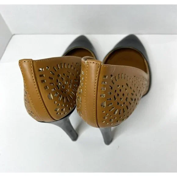 NEW BCBGeneration Tan Leather Cut-out Heels, Women's 9.5 - Picture 6 of 11